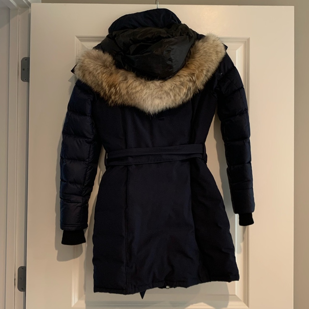 Canada goose Rowan belted parka size xs navy - Picture 10 of 13